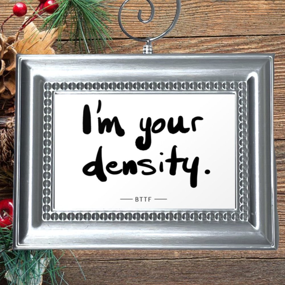Back To The Future I'M YOUR DENSITY Retro Movie Memorabilia Christmas Ornament